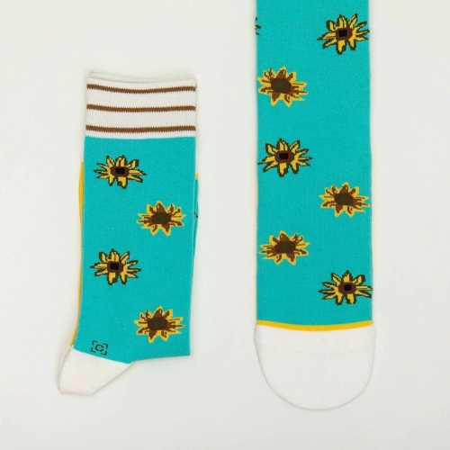 Socken Kunstwerke - van Gogh "Zwölf Sonnenblumen in einer Vase II"